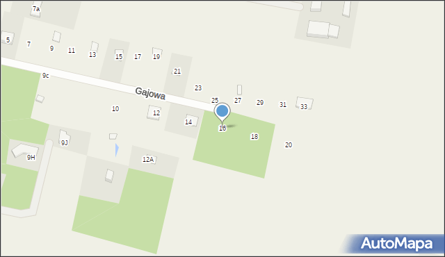 Nowy Adamów, Gajowa, 16, mapa Nowy Adamów
