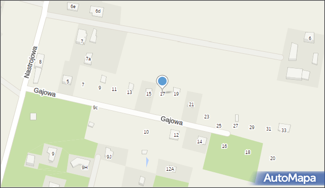 Nowy Adamów, Gajowa, 17, mapa Nowy Adamów