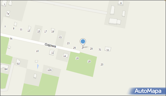 Nowy Adamów, Gajowa, 27, mapa Nowy Adamów