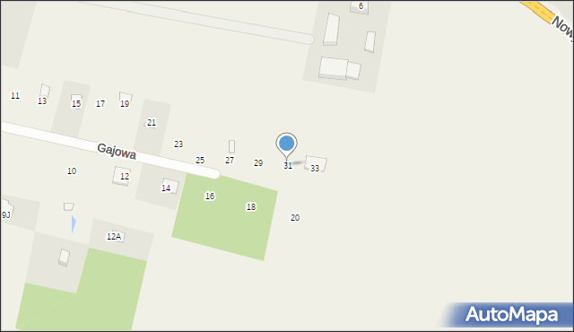 Nowy Adamów, Gajowa, 31, mapa Nowy Adamów