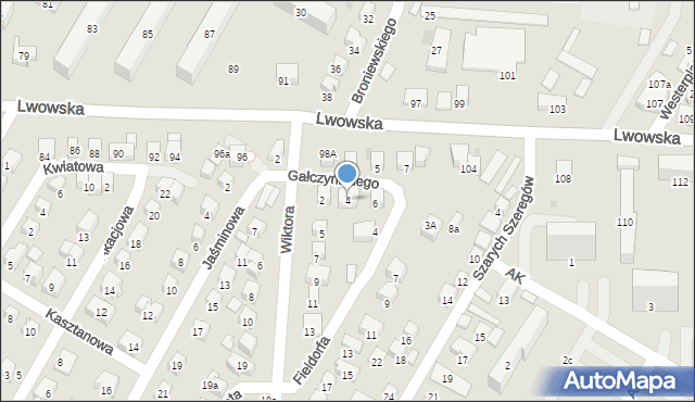 Nowy Sącz, Gałczyńskiego Konstantego Ildefonsa, 4, mapa Nowego Sącza