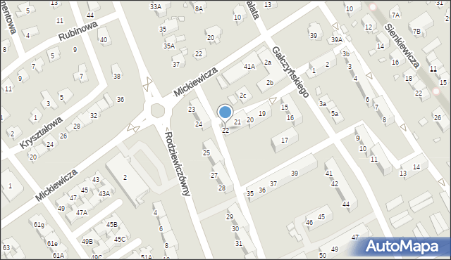 Nysa, Gałczyńskiego Konstantego Ildefonsa, 22, mapa Nysy