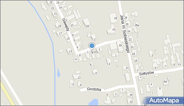 Opole, Gawędy, 5, mapa Opola