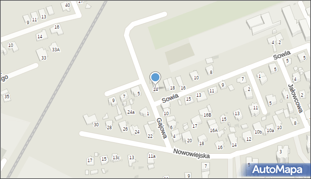 Opole, Gajowa, 14, mapa Opola