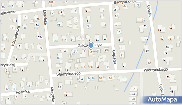 Opole, Gałczyńskiego Konstantego Ildefonsa, 6, mapa Opola