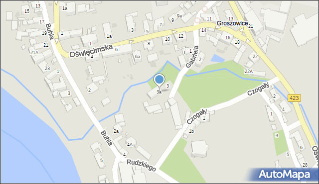 Opole, Gabriela Franciszka, dr., 3a, mapa Opola