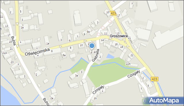 Opole, Gabriela Franciszka, dr., 6a, mapa Opola
