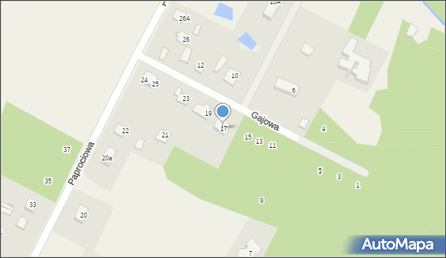 Opypy, Gajowa, 17, mapa Opypy