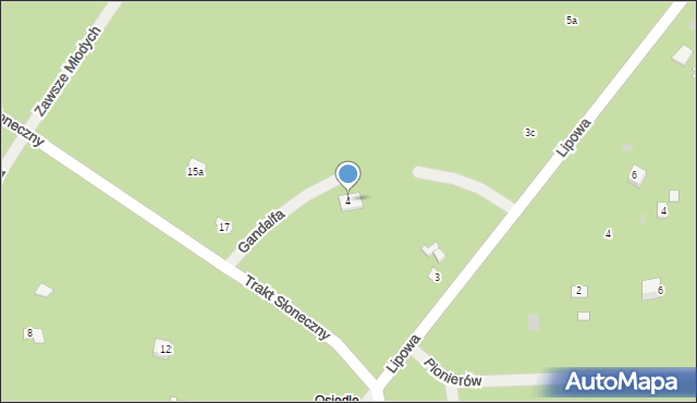 Osiedle Wilga, Gandalfa, 4, mapa Osiedle Wilga