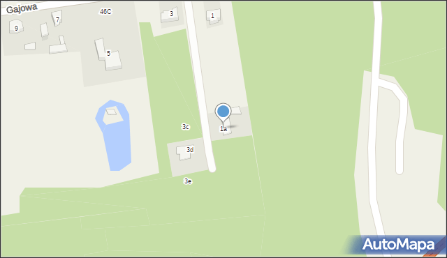 Ostrów, Gajowa, 1a, mapa Ostrów