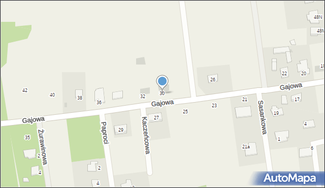 Ostrów, Gajowa, 30, mapa Ostrów