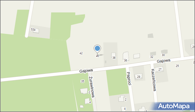 Ostrów, Gajowa, 40, mapa Ostrów