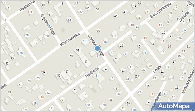 Ostrów Mazowiecka, Gałczyńskiego Konstantego Ildefonsa, 2, mapa Ostrów Mazowiecka