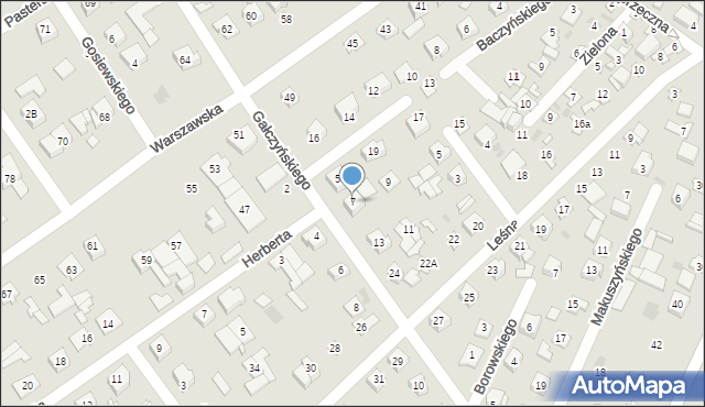 Ostrów Mazowiecka, Gałczyńskiego Konstantego Ildefonsa, 7, mapa Ostrów Mazowiecka