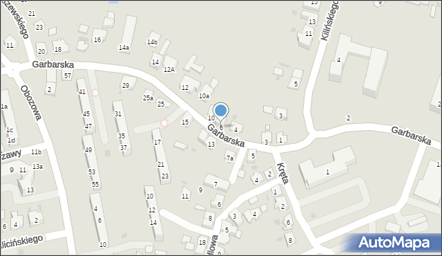 Oświęcim, Garbarska, 6, mapa Oświęcimia
