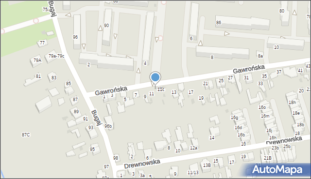 Pabianice, Gawrońska, 11a, mapa Pabianic