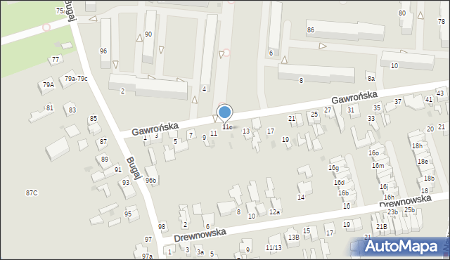 Pabianice, Gawrońska, 11b, mapa Pabianic
