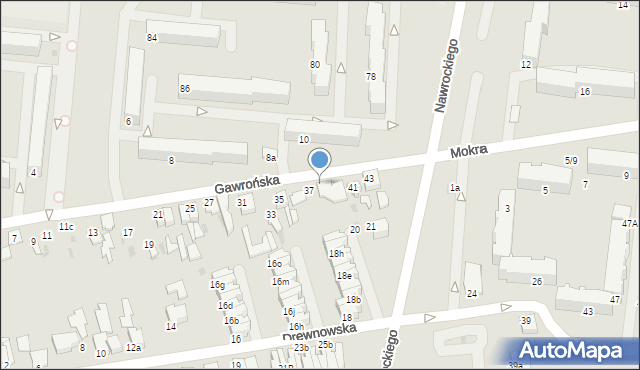 Pabianice, Gawrońska, 39, mapa Pabianic