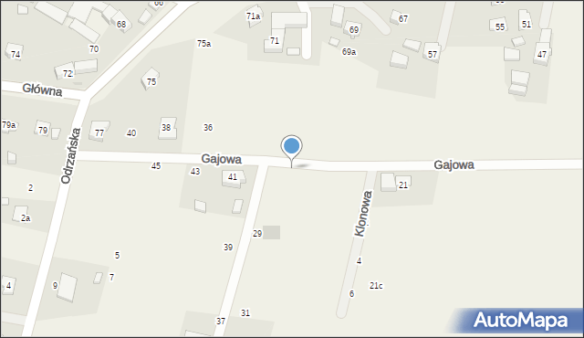 Paniowice, Gajowa, 27, mapa Paniowice