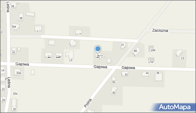 Pęgów, Gajowa, 15, mapa Pęgów