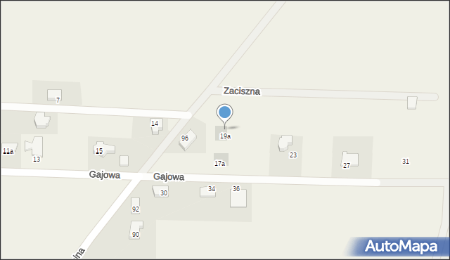 Pęgów, Gajowa, 19b, mapa Pęgów