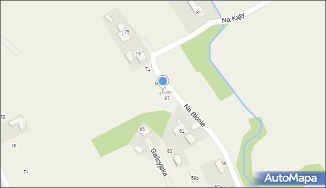 Pękowice, Galicyjska, 67a, mapa Pękowice