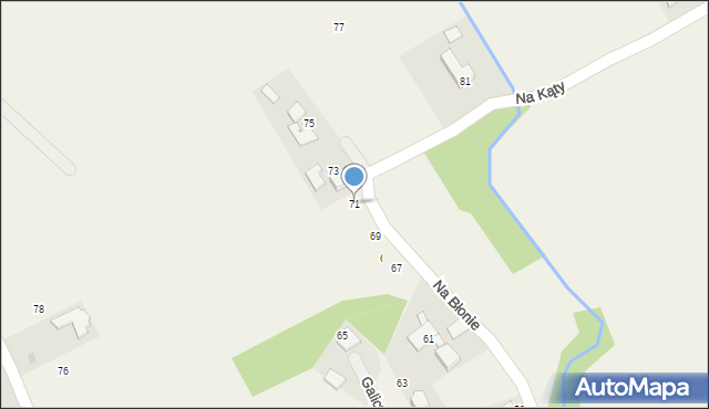 Pękowice, Galicyjska, 71, mapa Pękowice