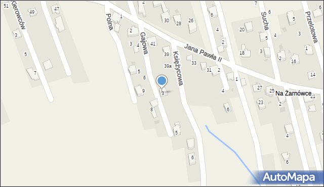 Pietrzykowice, Gajowa, 3, mapa Pietrzykowice