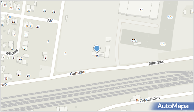 Pionki, Garszwo Marii, dr., 55, mapa Pionki