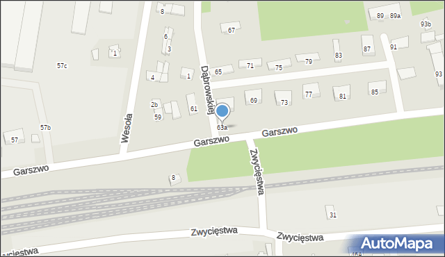 Pionki, Garszwo Marii, dr., 63a, mapa Pionki