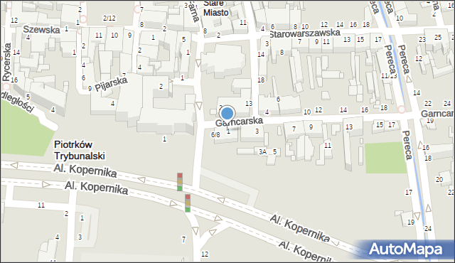Piotrków Trybunalski, Garncarska, 1, mapa Piotrków Trybunalski