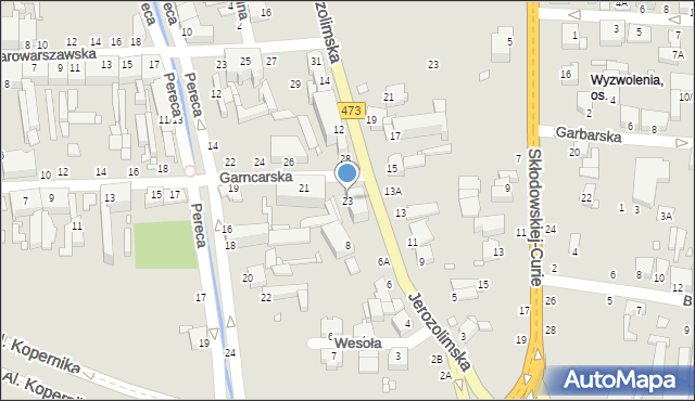 Piotrków Trybunalski, Garncarska, 23, mapa Piotrków Trybunalski