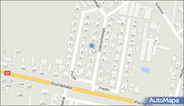 Pleszew, Gałczyńskiego Konstantego Ildefonsa, 7, mapa Pleszew