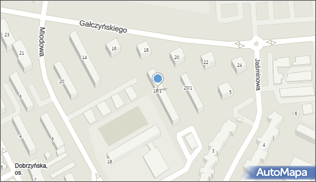 Płock, Gałczyńskiego Konstantego Ildefonsa, 18/1, mapa Płock