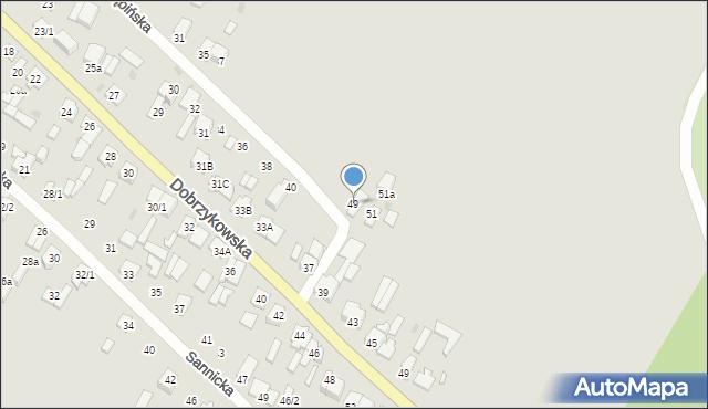 Płock, Gąbińska, 49, mapa Płock