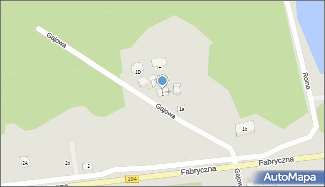 Pobiedziska, Gajowa, 1, mapa Pobiedziska