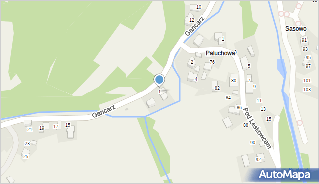 Ponikiew, Gancarz, 1, mapa Ponikiew