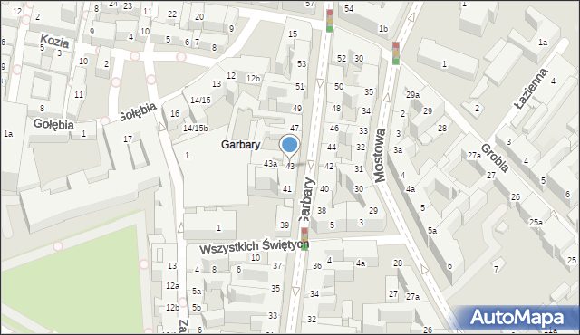 Poznań, Garbary, 43, mapa Poznania