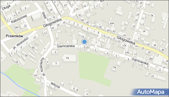 Przemków, Garncarska, 2, mapa Przemków