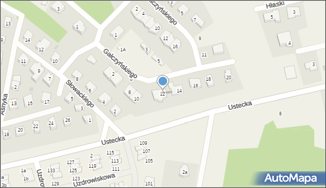 Przewłoka, Gałczyńskiego Konstantego Ildefonsa, 12, mapa Przewłoka