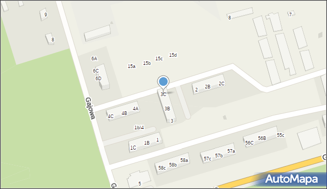 Przytoczna, Gajowa, 3C, mapa Przytoczna