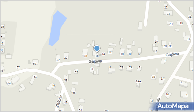 Pszczyna, Gajowa, 16, mapa Pszczyny
