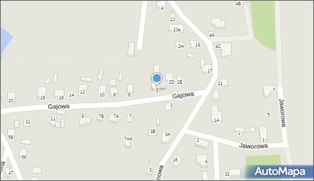 Pszczyna, Gajowa, 2, mapa Pszczyny