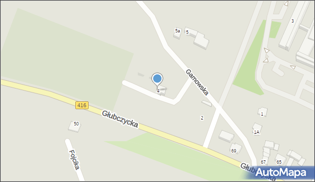 Racibórz, Gamowska, 4, mapa Racibórz