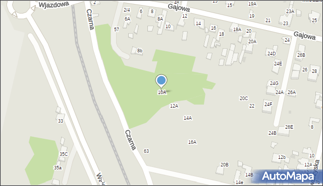 Radom, Gajowa, 10A, mapa Radomia