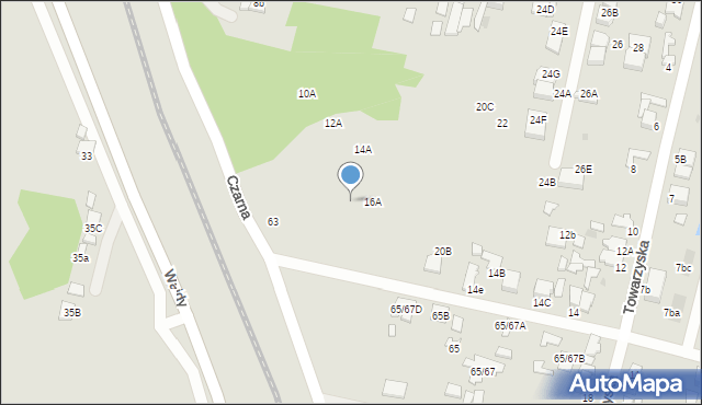 Radom, Gajowa, 14A, mapa Radomia