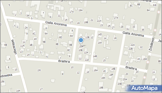 Radom, Galla Anonima, 10A, mapa Radomia