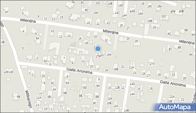 Radom, Galla Anonima, 17A, mapa Radomia