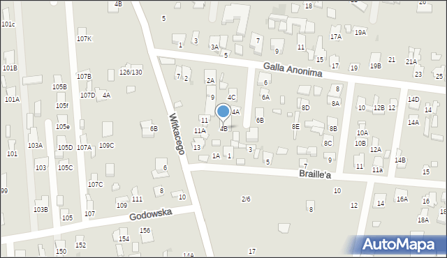 Radom, Galla Anonima, 4B, mapa Radomia