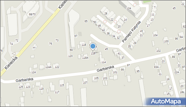 Radom, Garbarska, 116, mapa Radomia